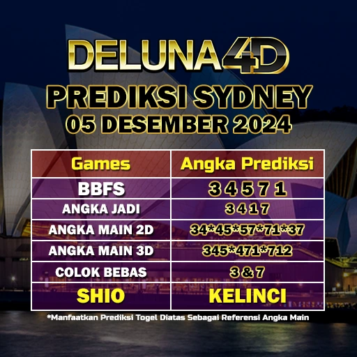 Prediksi Togel Sydney Sdy Hari Ini, Edisi 5 Desember 2024